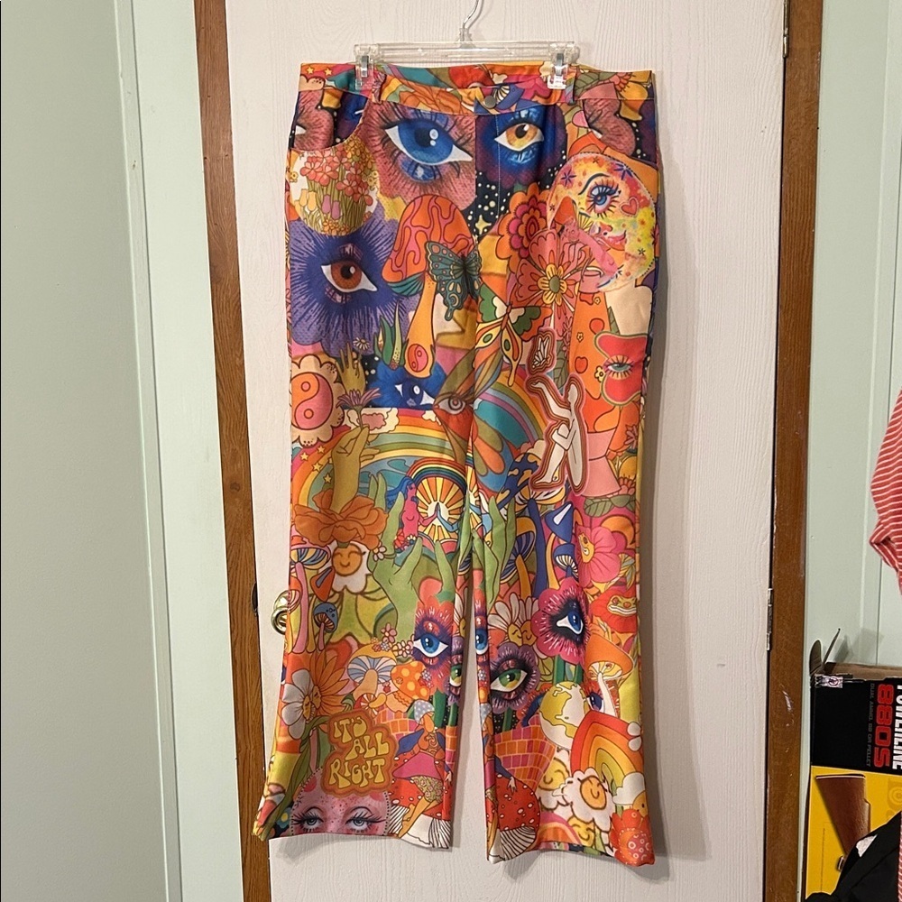 Women’s High Waist Wide Leg Retro Pants